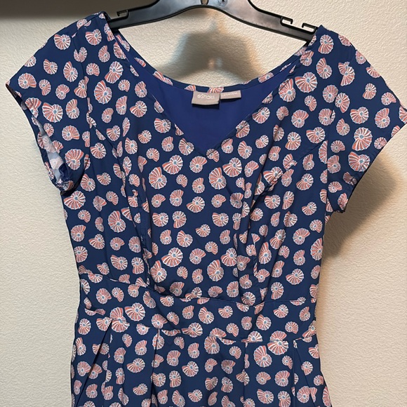 EShakti Dress Sz Custom 10. Ammonite print dress, pockets, fully lined NWOT - Picture 2 of 9